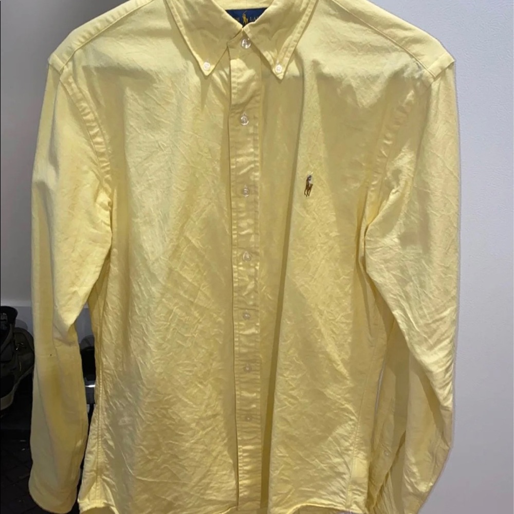 Yellow long sleeve polo